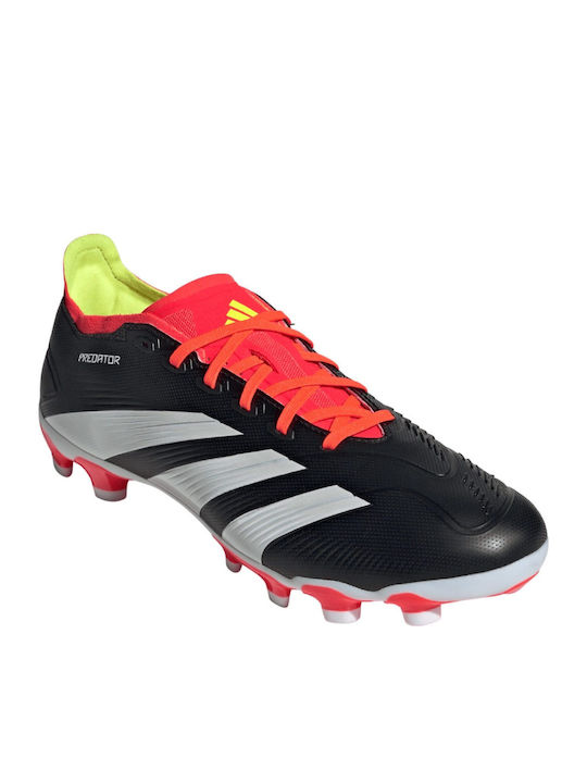 adidas Predator League Football Shoes with Cleats Core Black / Cloud White / Solar Red