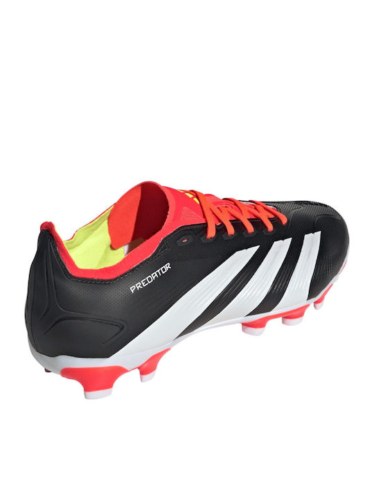 adidas Predator League Football Shoes with Cleats Core Black / Cloud White / Solar Red