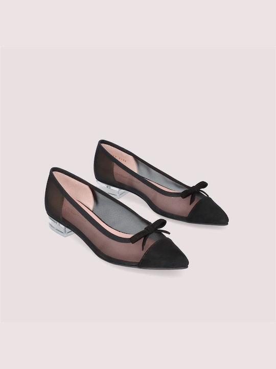 Pretty Ballerinas Lederne Damen Ballerinas in Schwarz Farbe