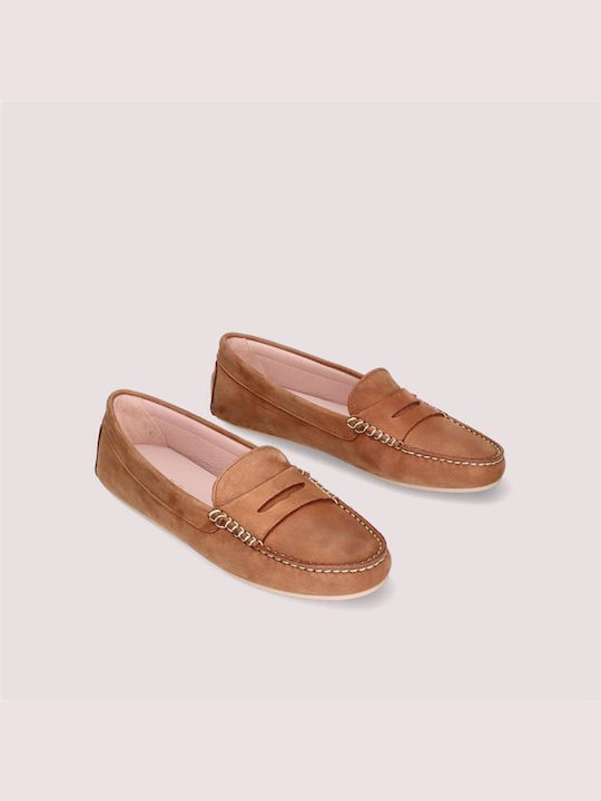 Pretty Ballerinas Women's Moccasins in Tabac Brown Color