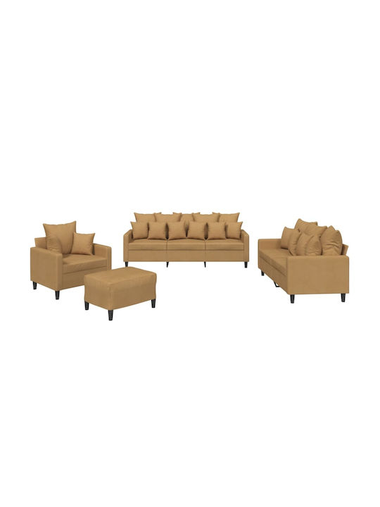 Σετ Σαλονιού 3-Sitzer & 2-Sitzer & Sessel & Hocker