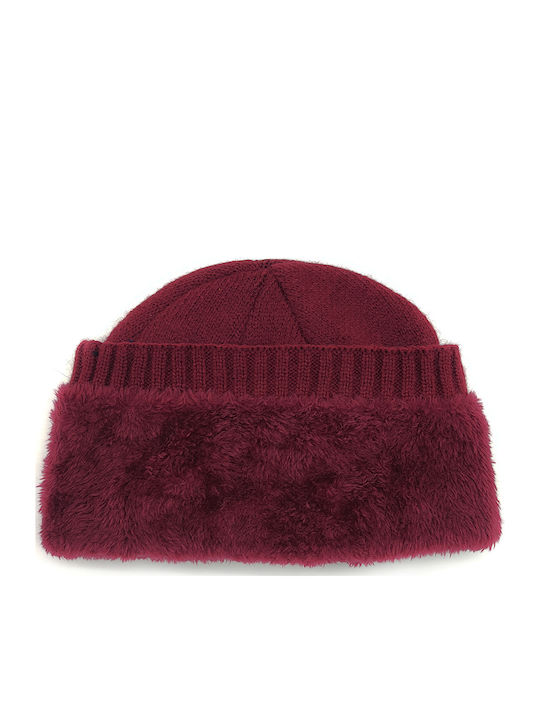 Beanie Unisex Beanie Knitted in Red color