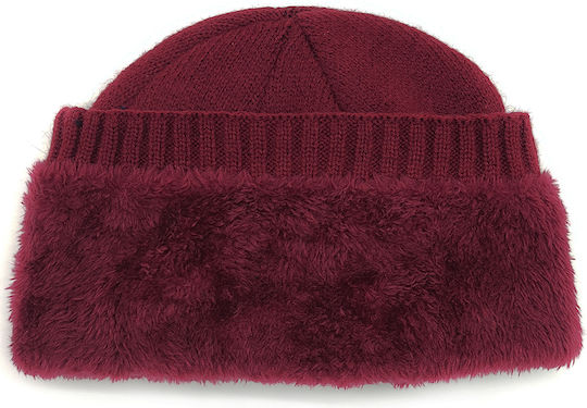 Beanie Unisex Beanie Knitted in Red color