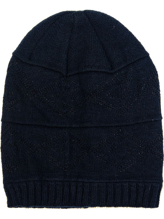 Beanie Unisex Σκούφος Πλεκτός σε Navy Μπλε χρώμα