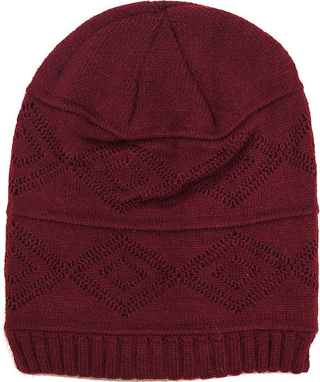 Beanie Unisex Beanie Knitted in Red color