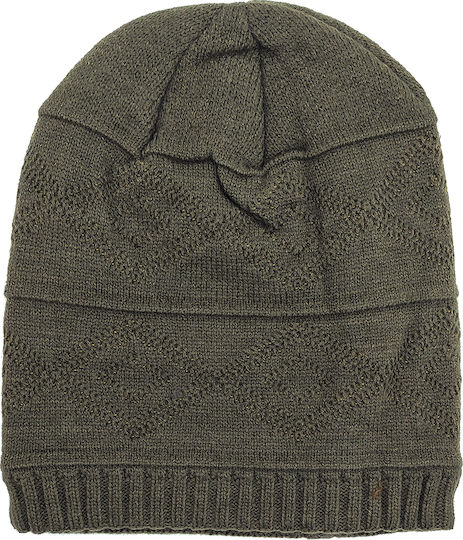 Beanie Unisex Σκούφος Πλεκτός σε Καφέ χρώμα
