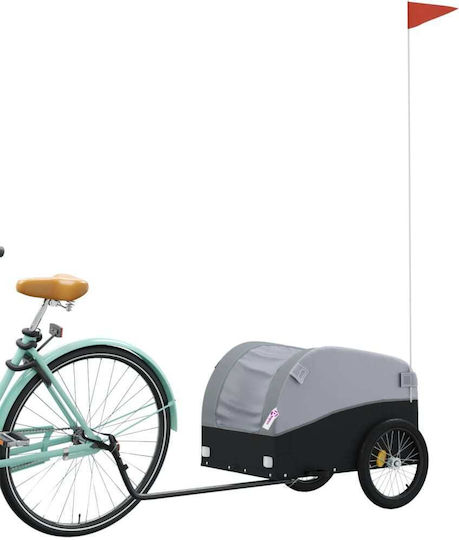 Vidaxl Anhänger Fahrradzubehör Schwarz Grau 30 Kilo Eisen