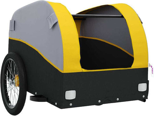 Vidaxl Remorcă Pentru Bicicletă Negru Galben 30 Kg Fier