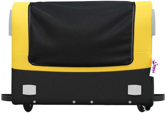 Vidaxl Bicycle Trailer Black Yellow 45 Kilograms Iron