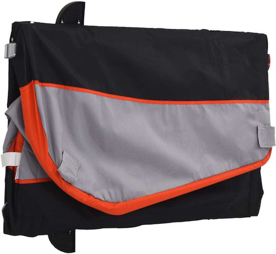 Vidaxl Anhänger Fahrradzubehör Schwarz Orange 30 Kilo Eisen