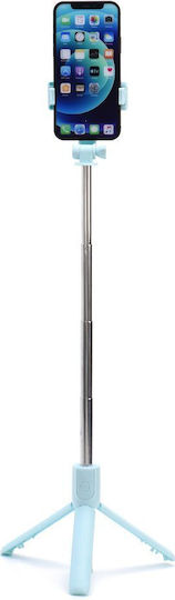 Combo Selfie Stick Τρίποδο Κινητού Bluetooth Μπλε