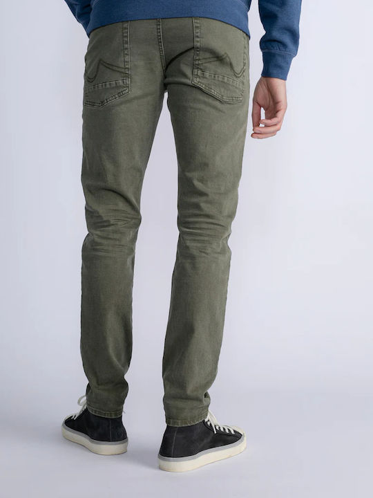 Petrol Industries Seaham Herren Jeanshose in Slim Fit Olive Green