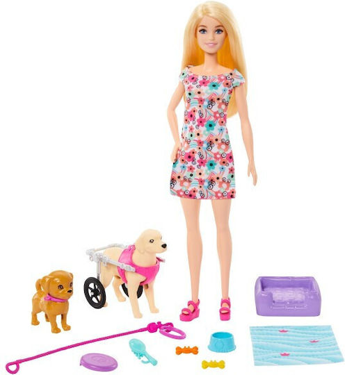 Barbie You Can Be Anything Doll Puppies and Pet Wheelchair for 3++ Years