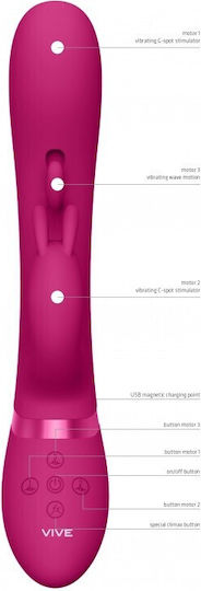 Vive Tama Δονητής Rabbit 27.6cm Pink