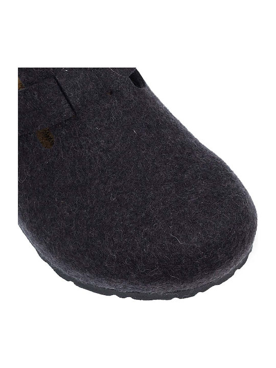Lederne Winterliche Herrenhausschuhe Gray