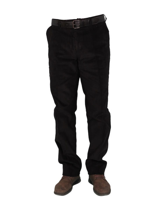 N.Y.TAILORS DARIUS Men's Black Corduroy Trousers