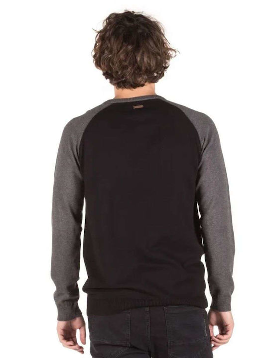Men's Long Sleeve Sweater Black / Grey