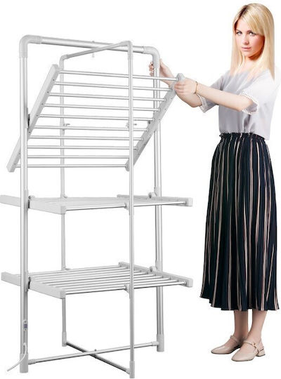 N'Oveen Folding Heated Floor Metallic Clothes Drying Rack 300W with 5m Hanging Length