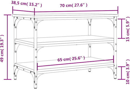 Metalică Suport pentru pantofi L70xW38.5xH49cm