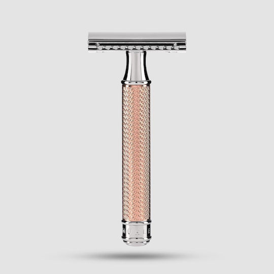 Muhle R89 Razor de siguranță Tip închis cu lame Rose Gold 3buc