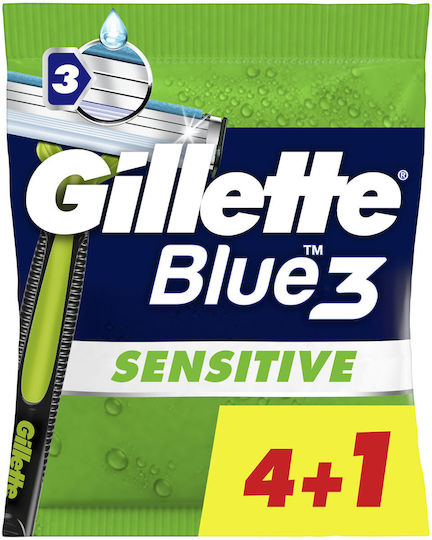 Gillette Blue 3 Sensitive mit & Gleitstreifen für empfindliche Haut 5Stück