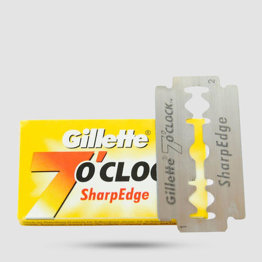 Gillette 7 O' Clock Sharpedge Ανταλλακτικές Λεπίδες για Ευαίσθητες Επιδερμίδες 5τμχ