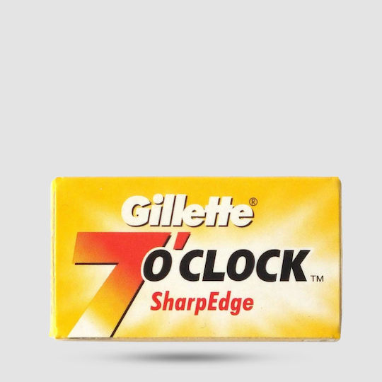 Gillette 7 O' Clock Sharpedge Ανταλλακτικές Λεπίδες για Ευαίσθητες Επιδερμίδες 5τμχ
