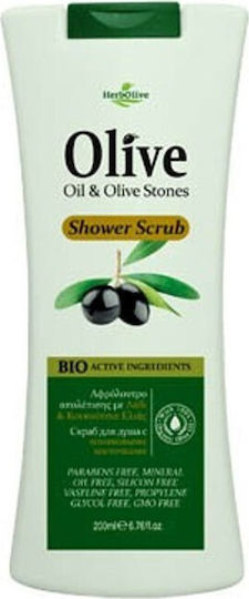 Madis Herbolive Olive Oil & Olive Stones Shower Scrub Body 200ml