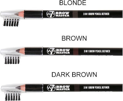 W7 Cosmetics Brow Master 3-in-1 Pencil Молив за вежди в кафяв цвят