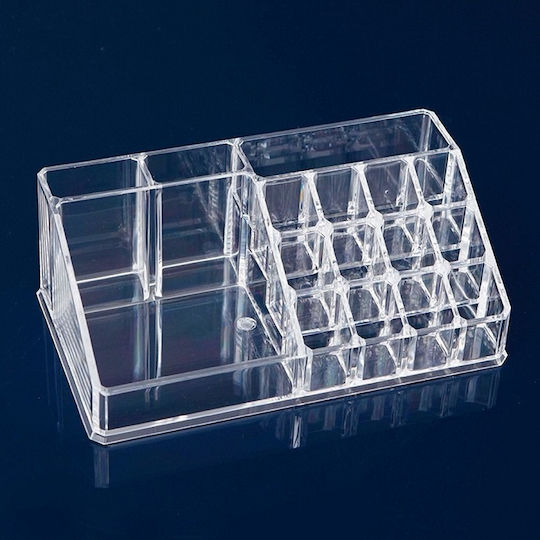 Organizator Cosmetice Cu Separatoare Transparent 21.5x13x8cm