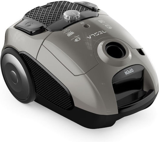 Tesla BG300G Ηλεκτρική Σκούπα 800W με Σακούλα 3.5lt Γκρι
