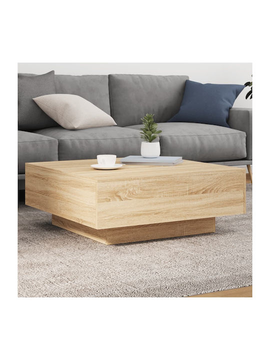 Square Coffee Table Wooden Sonoma Oak L80xW80xH31cm.