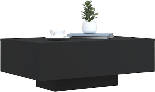 Masa De Cafea Centrală Din Lemn Neagră L85xL55xÎ31cm