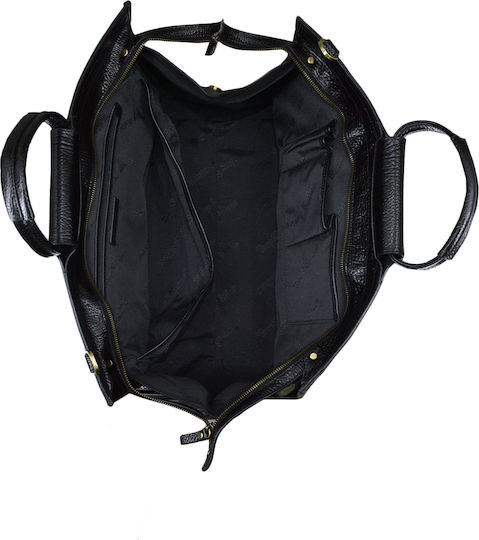Dermatina 100 Sack Voyage Black made of Leather L49xW26xH26cm