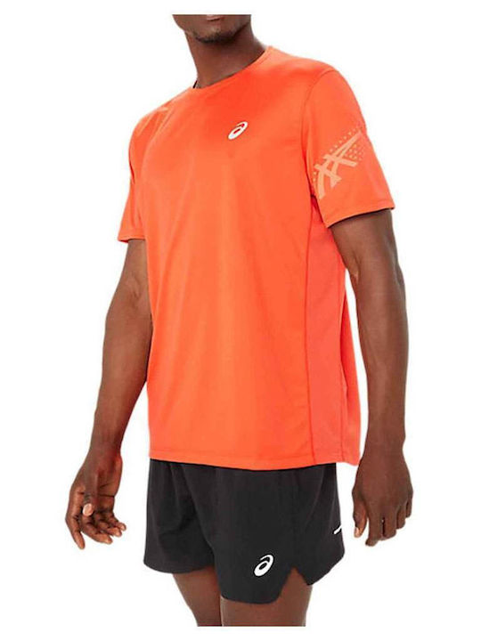 ASICS Ss Top Bluza Bărbătească cu Mânecă Scurtă Orange