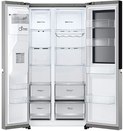 LG Side-by-Side Refrigerator 635lt Total NoFrost H179xW91.3xD73.5cm Inox GSGV80PYLL