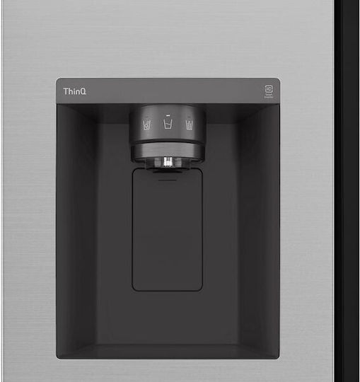 LG Side-by-Side Refrigerator 635lt Total NoFrost H179xW91.3xD73.5cm Inox GSGV80PYLL