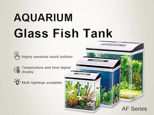Led Fish Aquarium Capacity 81lt with 61x54x54cm White