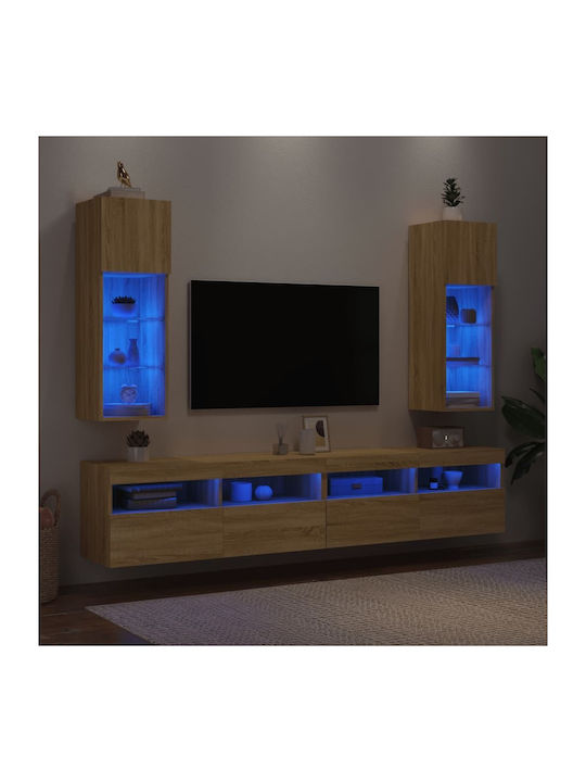 Wall Cabinets Brown 2 Pieces 30.5x30x90cm