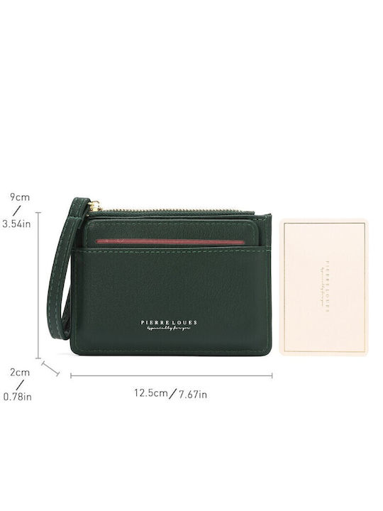 Μικρό Γυναικείο Πορτοφόλι Καρτών Πράσινο Σκούρο