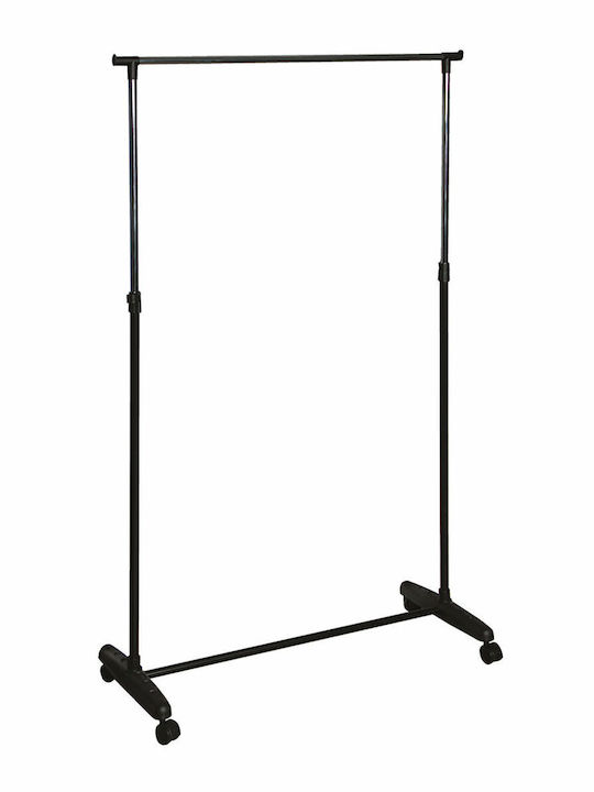 Mondex Wheeled Floor Garment Rack made of Metal Blue 118x45cm