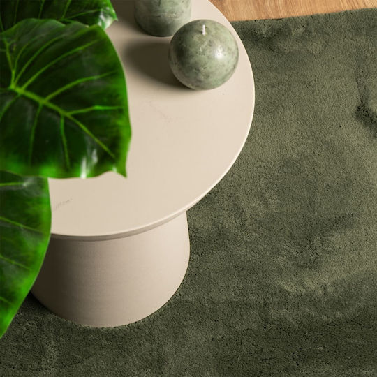 vidaXL Huarte Rutschfest Teppich Rechteckig Synthetisch,Polyester/Cotton/Leather Grün