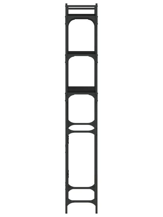 vidaXL Rafturi de baie Raft Baie Lemn cu 3 Rafturi 67x25x163cm Neagră