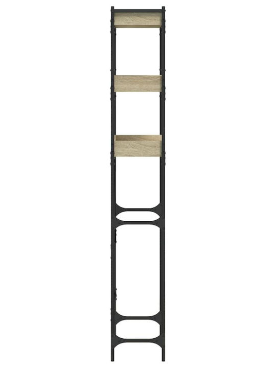 vidaXL Rafturi de baie Raft Baie Lemn cu 3 Rafturi 67x25x163cm Albastră