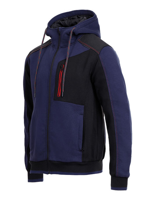 Stenso Arbeitsjacke mit Kapuze Marineblau