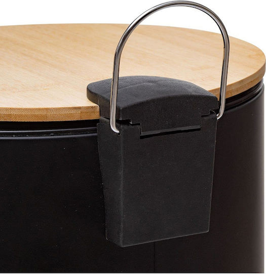 5Five 430748 Metallic Bathroom Basket 30lt Black