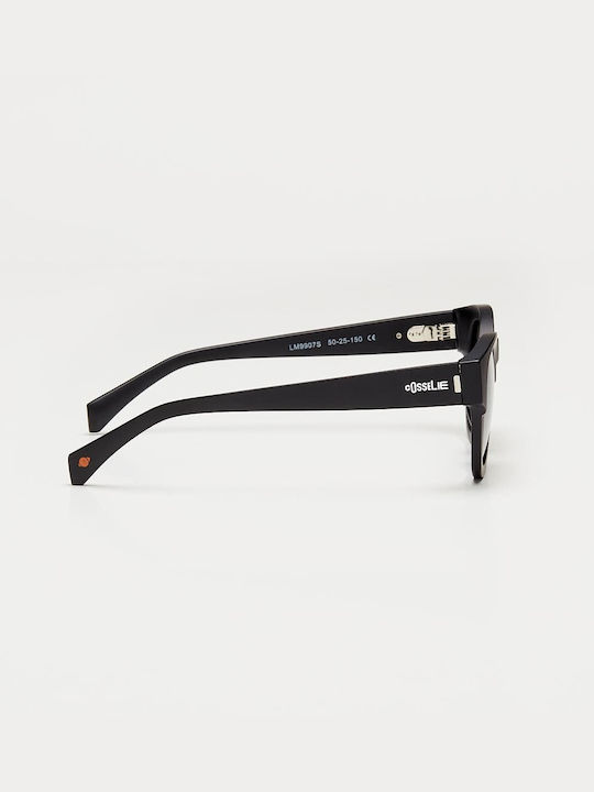 Cosselie Leon Unisex Sunglasses with Black Plastic Frame and Green Polarized Lens 1802202320