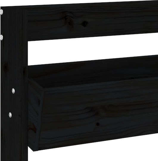 vidaXL Ζαρντινιέρα Ξύλινη Μαύρη 60x18.5x110εκ.