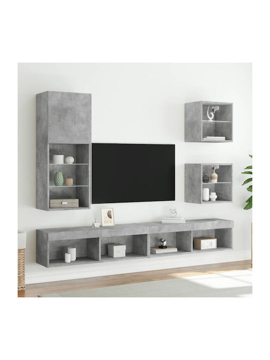 Kabinett Wand mit LED Gray 40.5x30x102cm