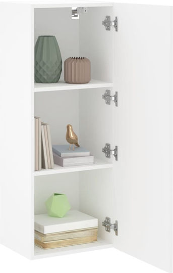 Hängeschrank fürs Wohnzimmer aus Spanplatte Weiß 40,5 x 30 x 102 cm